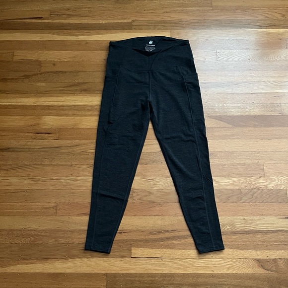 Woolly merino leggings. Women’s medium. 7/8, charcoal, side pockets. $50. EUC - Picture 3 of 4